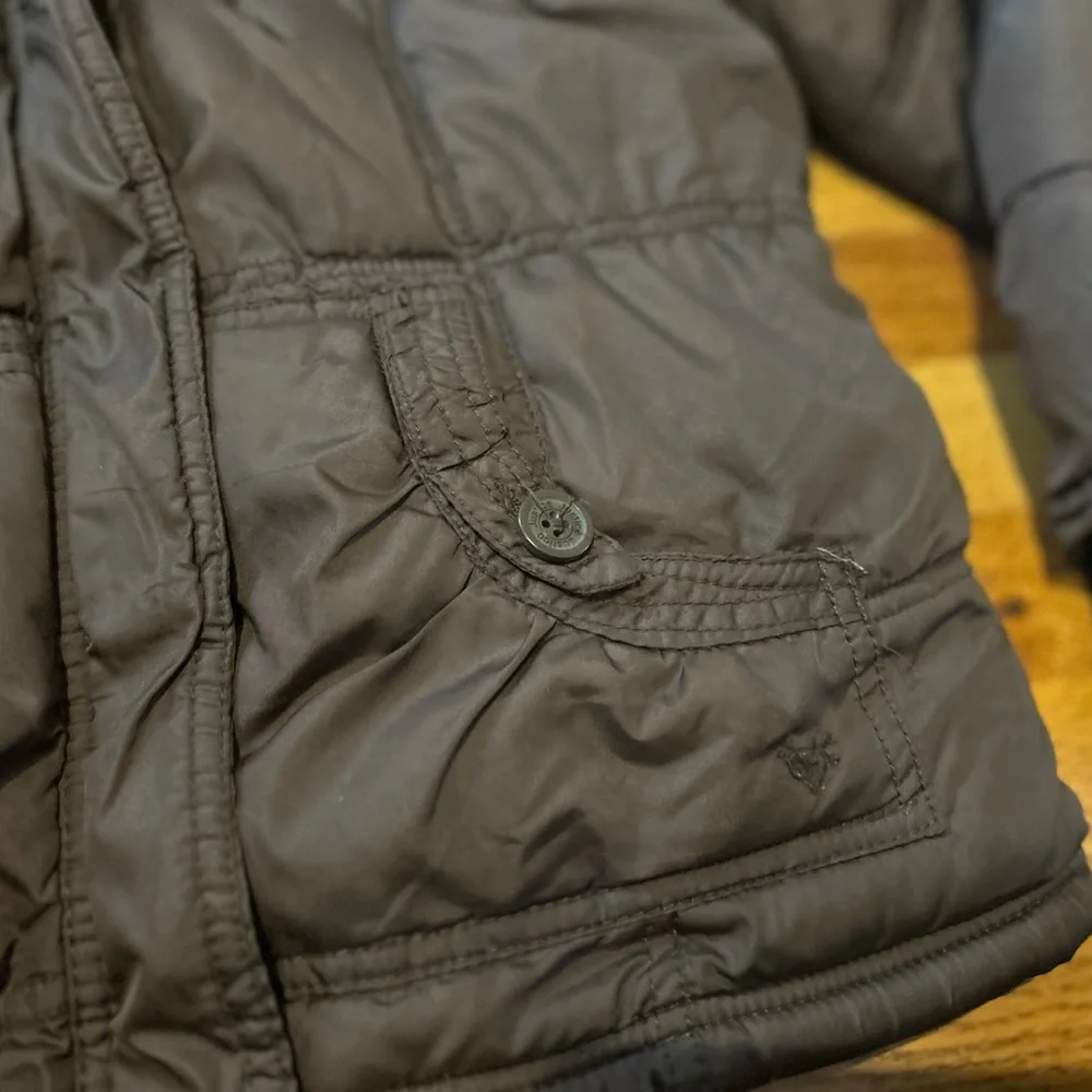 Justice Brown Faux‎ Sherpa Lined Puffer Jacket for Kids, Size 12